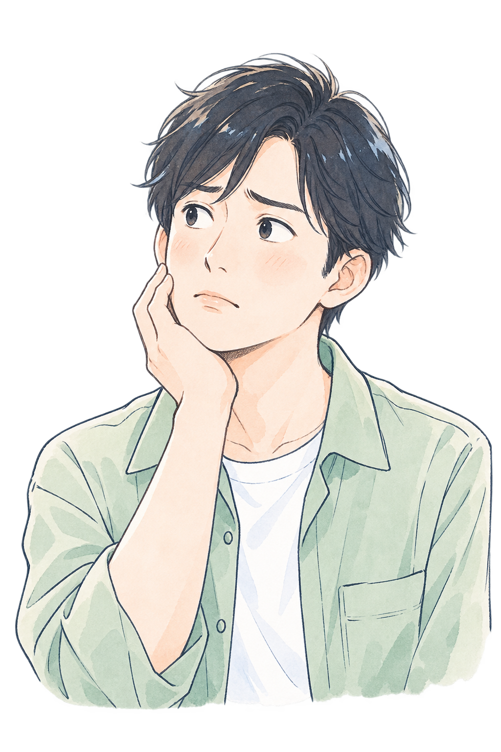 制作の進み方に悩む男性